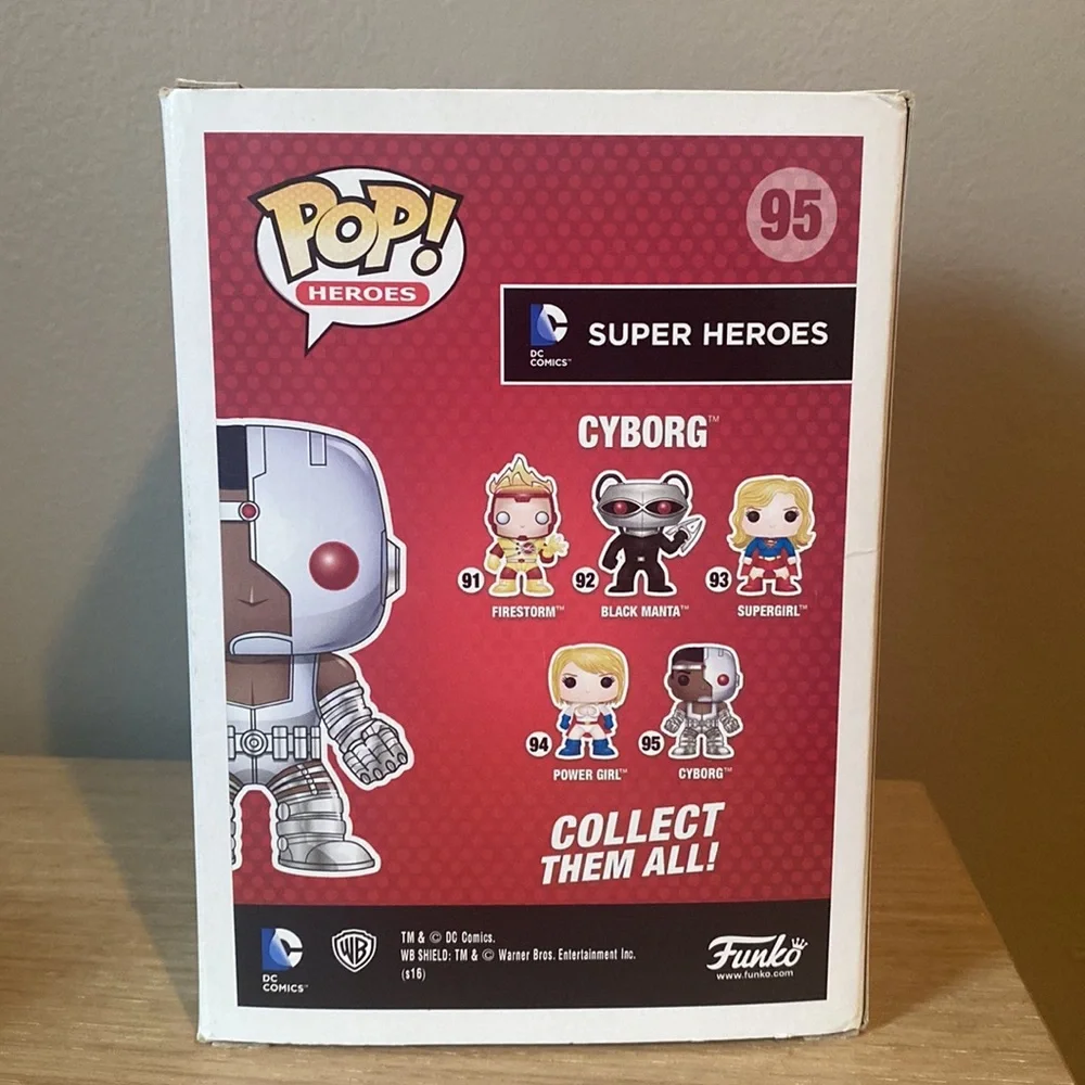 DC Justice League Cyborg 209 POP HEROES FUNKO. VINYL FIGURE BRAND NEW - Picture 3 of 3